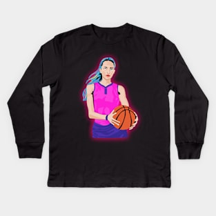 Women's Basketball Kids Long Sleeve T-Shirt